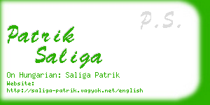 patrik saliga business card